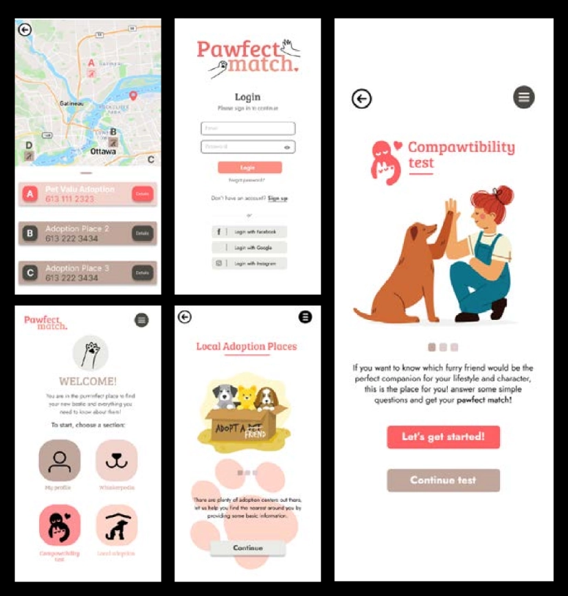 pawfect match app screenshot